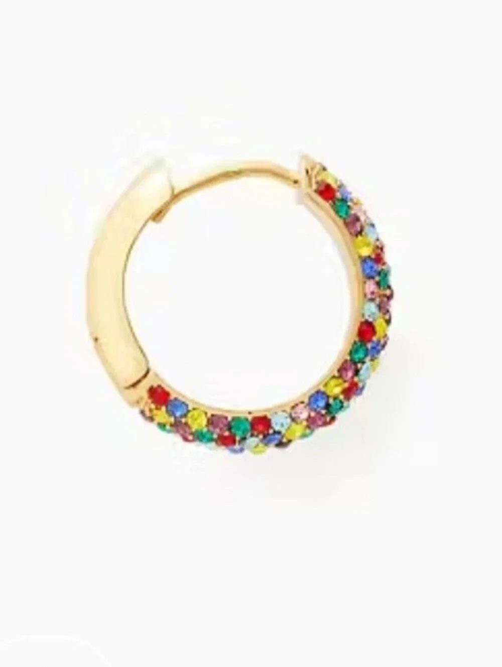 kate spade Candy Drops Pave Rainbow Huggie Earrings